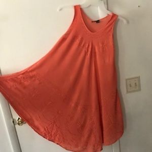 SUMMERY EMBROIDERED GAUZE DRESS:  NEVER WORN!